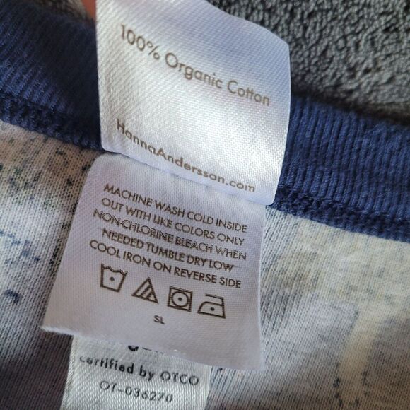 Hanna Andersson Twinkly Trees Organic Cotton Shirt Pajamas Adult Size Xlarge Euc - Picture 3 of 6